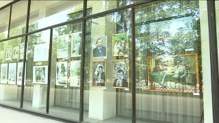 Выставка художников-любителей в окнах НХМ