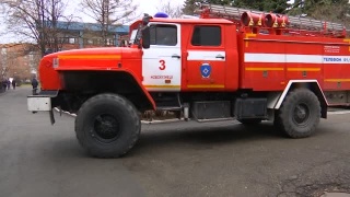 Пожарная тренировка в Распадской