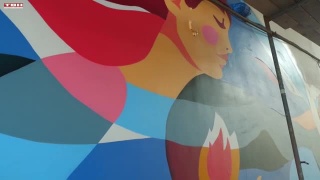 Восстановление мурала «Несгораемые женщины»