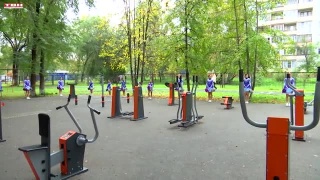 Открытие спортплощадки у школы №2