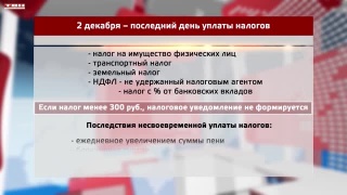 2 декабря – заключительный день оплаты налогов