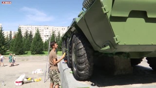 Патриотический десант в Новоильинском районе