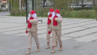Вручение знамени юнармейцам поста №1 Новоильинки