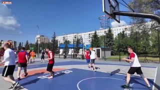 Металлурги сыграли в баскетбол 3х3