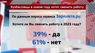 Кузбассовцы в новом году хотят сменить работу