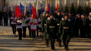 Годовщина вывода войск. Митинг в Новоильинке